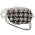 Borsa a tracolla CHANEL Chain Matelasse tweed White Silver CC Auth 195515M Argento Bianco