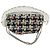 Borsa a tracolla CHANEL Chain Matelasse tweed White Silver CC Auth 195515M Argento Bianco - vista 13