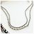 Borsa a tracolla CHANEL Chain Matelasse tweed White Silver CC Auth 195515M Argento Bianco - vista 7