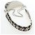 Borsa a tracolla CHANEL Chain Matelasse tweed White Silver CC Auth 195515M Argento Bianco - vista 8