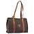 Céline Borsa Tote CELINE Macadam PVC Pelle Marrone Tono Oro Auth BA14854A