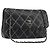 Borsa a tracolla con catena CHANEL Wild Stitch in pelle nera e oro CC Auth 198302V Nero D'oro