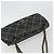 Borsa a tracolla con catena CHANEL Wild Stitch in pelle nera e oro CC Auth 198302V Nero D'oro - vista 6
