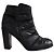 Chanel Black Cloth Ankle Boots