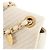CHANEL - Borsa a tracolla Classic/Timeless Medaillon in pelle chevron stropicciata beige - vista 5