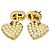 Orecchini Dior placcati in oro con logo CD, cuore in perle sintetiche e chiusura a pressione D'oro - vista 4