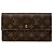 Louis Vuitton Monogram Porte Tresor International Long Wallets Brown Braun