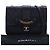 Borsa a tracolla Chanel Large Quilted Sheepskin con patta e catena frontale, Nera Nero - vista 15