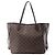 Borsa a tracolla Louis Vuitton Neverfull MM Damier Ebene in marrone N51105 Rosso