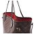 Borsa a tracolla Louis Vuitton Neverfull MM Damier Ebene in marrone N51105 Rosso - vista 5
