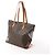 Borsa a tracolla Louis Vuitton Cabas Mezzo Monogram in marrone M51151 - vista 2