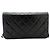 Chanel Vintage Mini en agneau matelassé à rabat complet Noir - vue 2