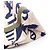 Hermès Beach Bag Pict de Plage Multicolore Beige Blu navy - vista 5