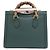 Borsa Gucci Diana in pelle verde - vista 2