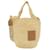 Borsa Loewe in rafia e pelle beige