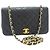 Chanel Vintage Full Flap Quilted Lambskin Small Nero