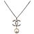 Chanel CC Pearl Drop Pendant Metal with Faux Pearl Silvery - view 3