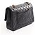 Borsa a tracolla Chanel Matelassé Double Flap Nero - vista 2