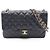 Timeless Borsa a tracolla Chanel Large Matelassé Classic Double Flap Nero