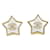 Orecchini a lobo Chanel ABC401 Bianco D'oro