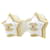 Orecchini a lobo Chanel ABC401 Bianco D'oro - vista 2