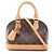 Borsa a mano 2-Way Louis Vuitton Alma BB Monogram Marrone