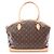 Borsa Tote Louis Vuitton Lockit Horizontal Marrone