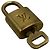 Louis Vuitton Padlock and Key Logo Metal medium D'oro - vista 3