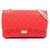 Borsa a tracolla Chanel 2.55 Matelassé Double Flap Rosso