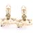 Orecchini a clip Chanel Coco Mark Nero Bianco D'oro - vista 5