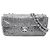 Borsa a tracolla Chanel Coco Mark Silver Argento