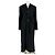 Jean Paul Gaultier Abrigo largo negro con corsé integrado