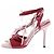Sandali Jimmy Choo Lula 100 Rossi in Tessuto Taglia 37 Rosso - vista 2
