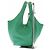 Ralph Lauren Borsa Tote Polo Play in pelle Verde - vista 3