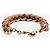 Chloé Pulseira de couro dourado com corrente entrelaçada - vista 3