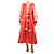 Autre Marque Rotes besticktes Baumwollkleid - size M