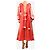 Autre Marque Rotes besticktes Baumwollkleid - size M - Ansicht 3