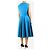 Hermès Vestido evasé de algodón azul - size UK 14 - vista 2