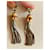 Gucci Orecchini Bambou Tassel in argento 825 e bambù Marrone chiaro Silver hardware - vista 2