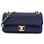 Timeless Borsa a tracolla Chanel in pelle blu navy