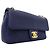 Timeless Borsa a tracolla Chanel in pelle blu navy - vista 2