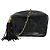 Borsa a tracolla Chanel in pelle d'agnello nera Nero