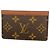 Louis Vuitton Monogram Portecartes Simple Card Case Castaño