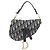 Borsa a mano Saddle Christian Dior DIOR OBLIQUE Blu