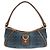 Borsa a tracolla Gucci 130939 in denim Marrone Blu