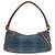Borsa a tracolla Gucci 130939 in denim Marrone Blu - vista 2