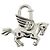 Hermès Portachiavi Hermes PEGASUS Cadena Argento