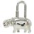 Hermès Chaveiro Hermes HIPPO Cadena Prata - vista 2