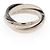 Anello Cartier Trinity Band Nero e Bianco