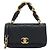 Borsa Chanel AS2388 in pelle d'agnello nera Nero